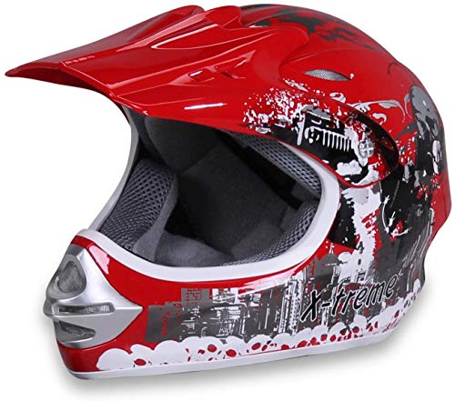 Actionbikes Motors Motorradhelm X-Treme Kinder Cross Helme Sturzhelm Schutzhelm Helm für Motorrad Kinderquad und Crossbike (Medium)